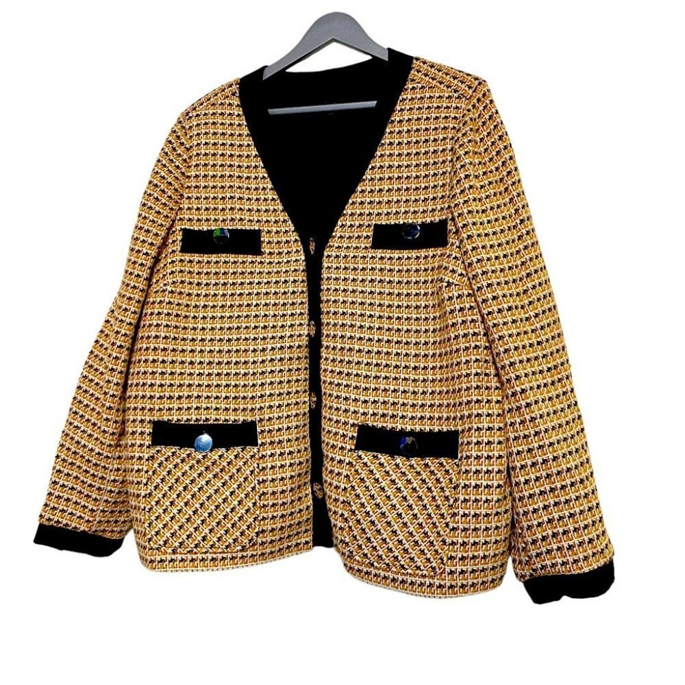 Lane Bryant Gold and Black Blazer - Picture 3 of 8